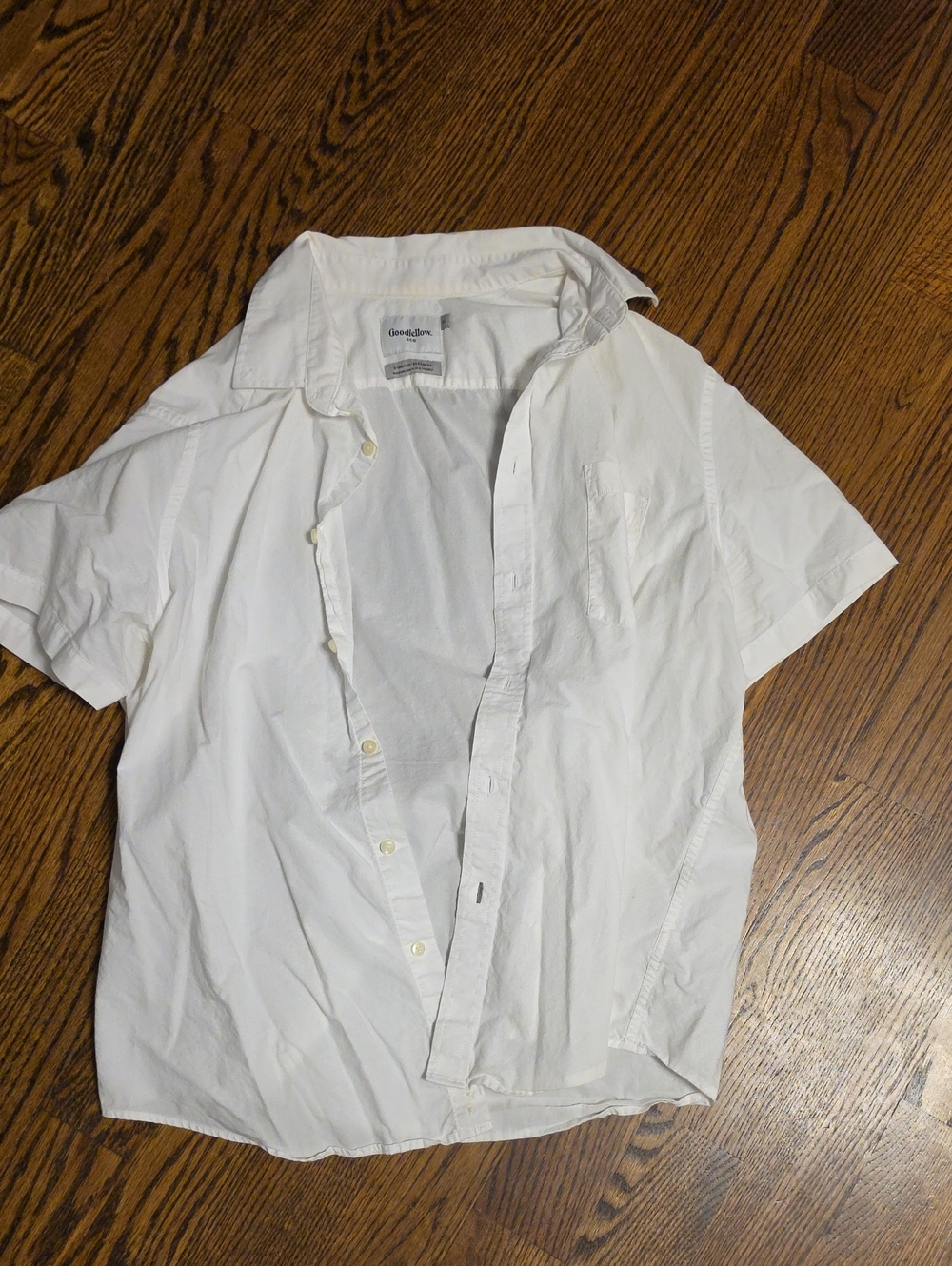 Goodfellow & Co White Short-Sleeve Button-Down Shirt